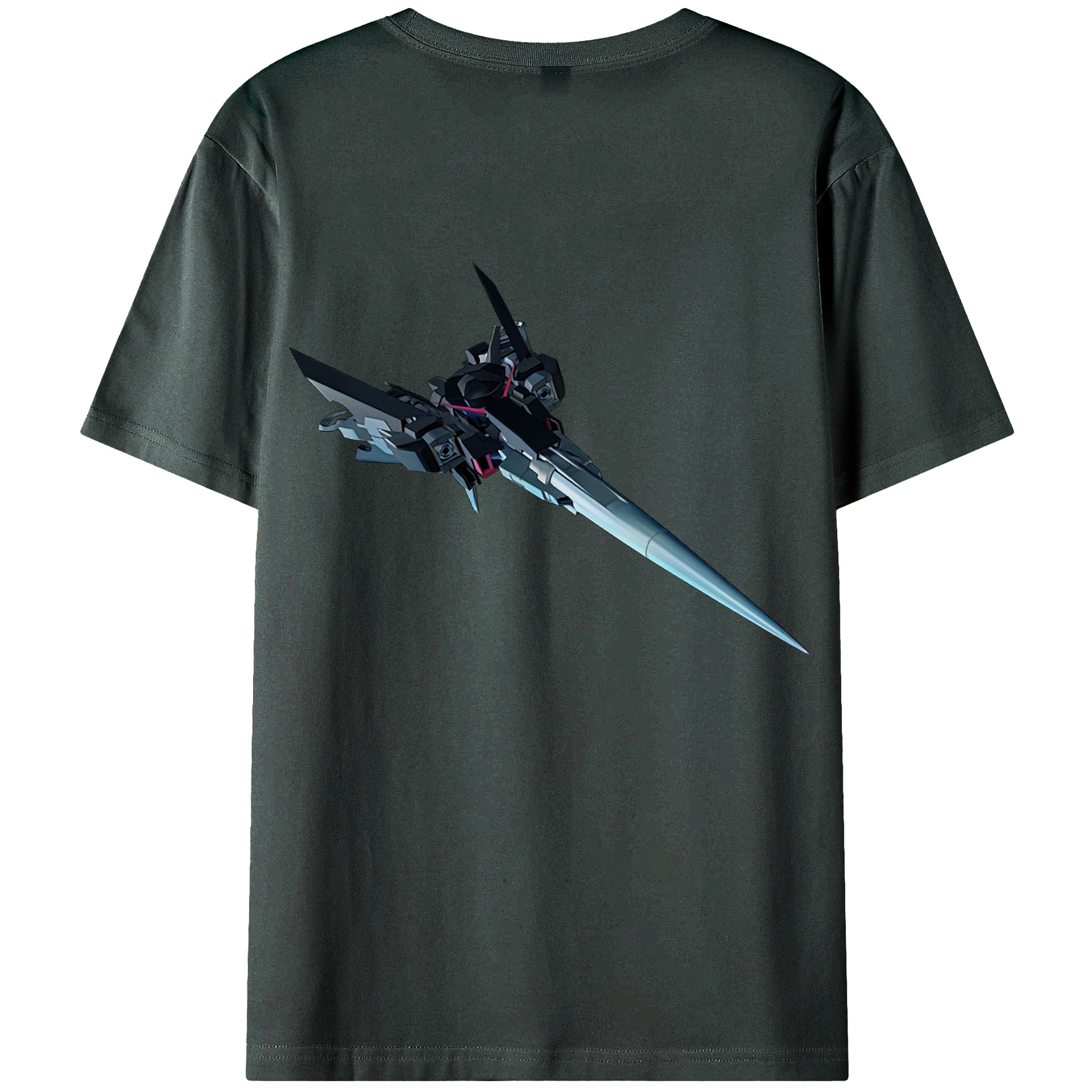（画像用） 機動戦士ガンダム Mobile Suit Gundam 綿100％ メンズ半袖Tシャツ（バックプリント） 通気性